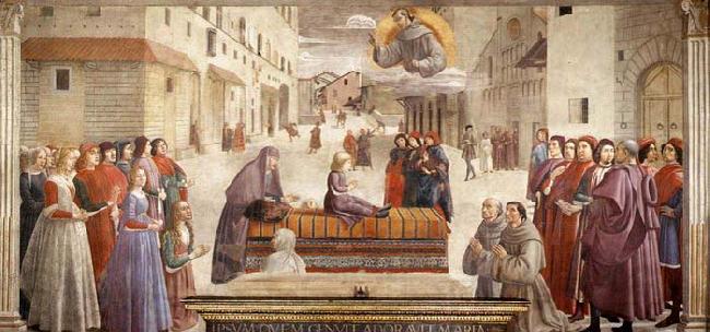 GHIRLANDAIO, Domenico Resurrection of the Boy Norge oil painting art